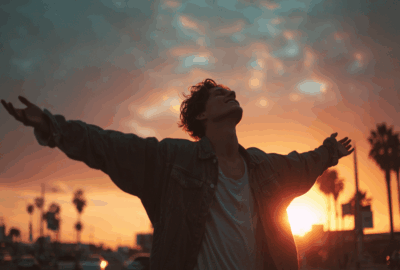 young man breaking free in Santa Monica | Comfort Over Growth