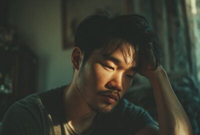 Young man ruminating in his room | analysis paralysis & overthinking