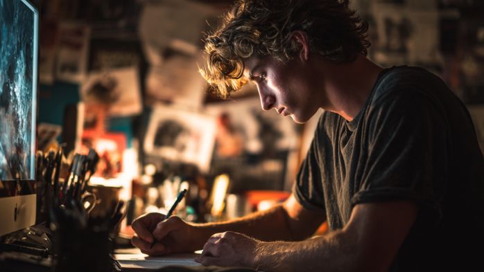 Young Man Working on His Dream | One Year of Execution