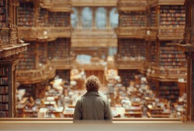16 Universal Principles | Man Overlooking Library