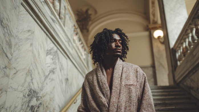 black man walking down a staircase | how to build lifestyle leverage