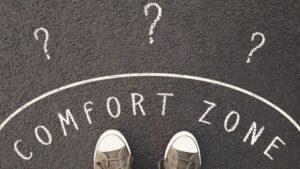 standing in a comfort zone
