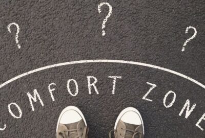standing in a comfort zone