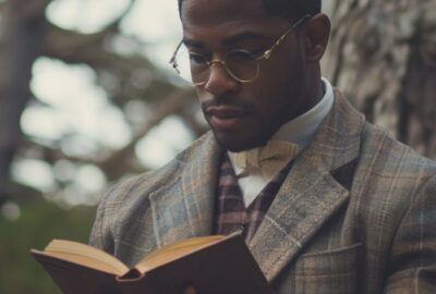 young black man reading a book | self-improvement lessons