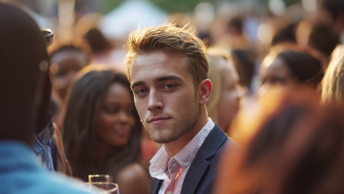 Confident Man at Party